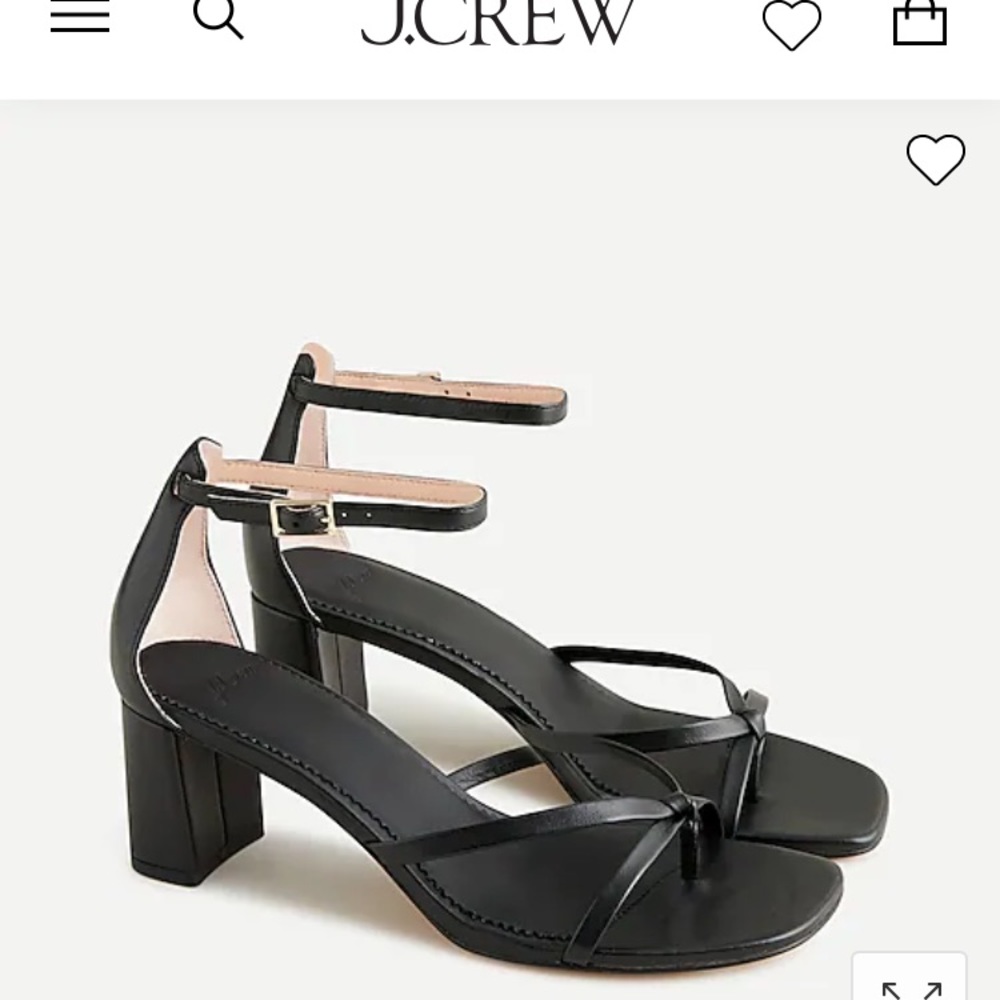 Skinny black strap heel new, never worn ! 🥸